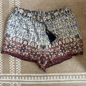 Joie High Waist Red and Blue Shorts